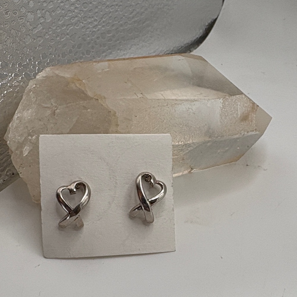 Sterling Silver Heart Stud Earrings